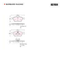Barbaro Racing KD7059 C-01 18.2mm Front Brake Pads - MINI Cooper / One D / MIN I