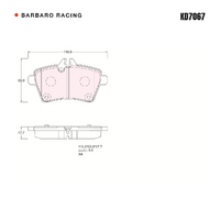 Barbaro Racing KD7067 C-01 17.7mm Front Brake Pads - Mercedes-Benz A-Class /   B-Class