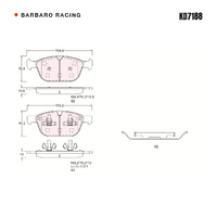 Barbaro Racing KD7188 C-01 18.5mm Front Brake Pads - Volvo XC60 / XC90 I, Volvo   Asia XC60