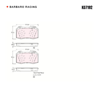 Barbaro Racing KD7192 C-01 16.2mm Front Brake Pads - Mercedes-Benz M-Class
