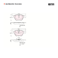 Barbaro Racing KD7311 C-01 20mm Front Brake Pads - BMW 5 Series