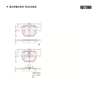 Barbaro Racing KD7360 C-01 19mm Front Brake Pads - Land Rover Range Rover