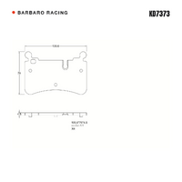 Barbaro Racing KD7373 C-01 Rear Brake Pads - Mercedes-Benz C-Class