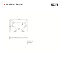 Barbaro Racing KD7374 C-01 Rear Brake Pads - Mercedes-Benz C-Class / AMG / CLS / SL