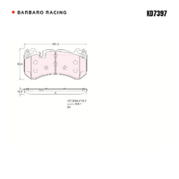 Barbaro Racing KD7397 C-01 15.7mm Front Brake Pads - Mercedes-Benz AMG GT C /   S-Class, Audi RS6, Mercedes-Maybach S-Class