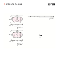 Barbaro Racing KD7457 C-01 17.4mm Front Brake Pads - MINI Cooper S / Clubman   Cooper / MIN I, BMW 2 Series / 1 Series