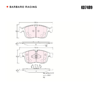 Barbaro Racing KD7489 C-01 17.7mm Front Brake Pads - Volvo XC60