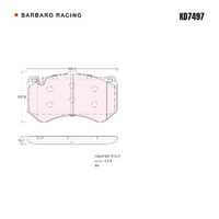 Barbaro Racing KD7497 CSI-01B 16.7mm Front Brake Pads - Mercedes-Benz E-Class /   AMG GT R