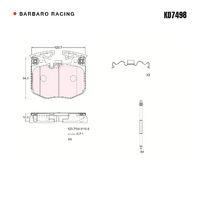 Barbaro Racing KD7498 C-01 18.8mm Front Brake Pads - BMW 7 Series / X4 / Z4 / X6   / 5 Series