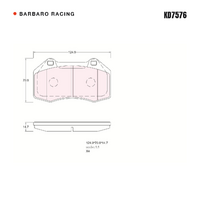 Barbaro Racing KD7576 RS-652 14.7mm Front Brake Pads - Brembo F45, Renault   Megane RS