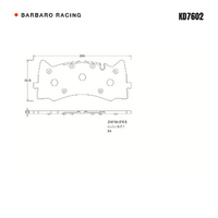 Barbaro Racing KD7602 C-01 Front Brake Pads - Mercedes-Benz C-Class
