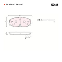 Barbaro Racing KD7623 C-01 18.2mm Front Brake Pads - Volkswagen Teramont 4MOTION   / Teramont X 4MOTION / Viloran / Talagon