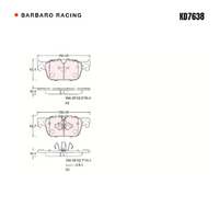 Barbaro Racing KD7638 C-01 16.4mm Front Brake Pads - Volvo S60 / S90 AWD / V60 /   XC60