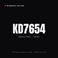 Barbaro Racing KD7654 CSI-01B Front Brake Pads - BMW M4 / M5