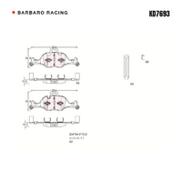 Barbaro Racing KD7693 C-01 18.2mm Front Brake Pads - BMW X5 / 7 Series / 6   Series GT / X6