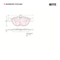 Barbaro Racing KD7772 C-01 19.7mm Front Brake Pads - BMW 7 Series