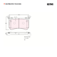 Barbaro Racing KD7841 C-01 15.7mm Front Brake Pads - Mercedes-Benz A-Class