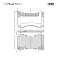 Barbaro Racing KD7858 S-01 16.1mm Front Brake Pads - Land Rover Range Rover