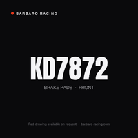 Barbaro Racing KD7872 C-02 Front Brake Pads - Porsche 911