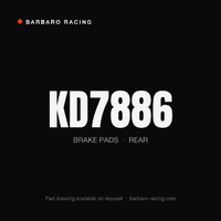 Barbaro Racing KD7886 S-01 Rear Brake Pads - Porsche 911